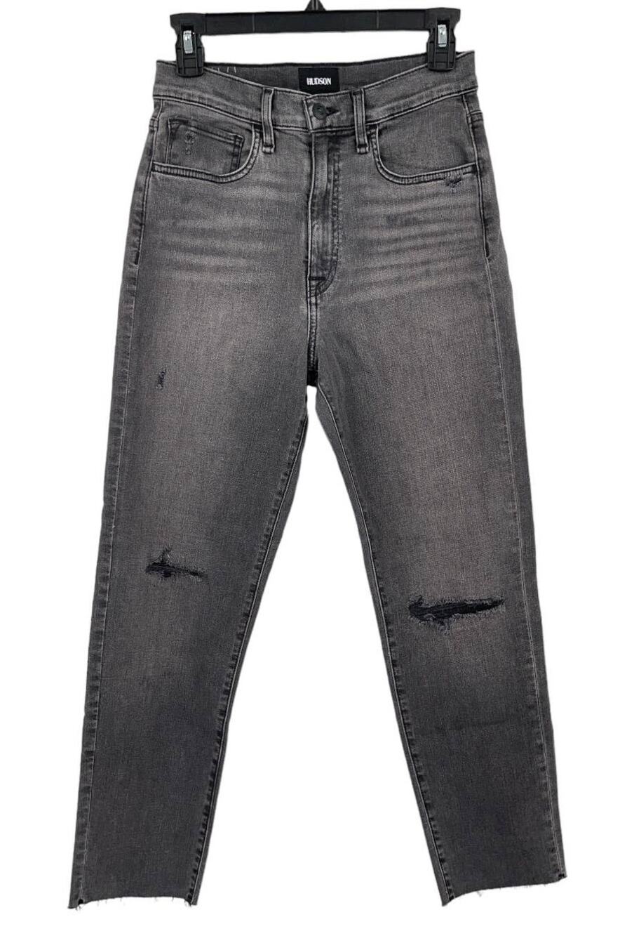 Hudson jeans Kass high rise straight ankle gray size 24